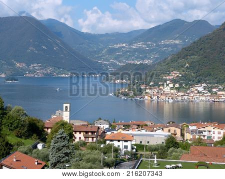 An suggestive view of the village of Peschiera Maraglio in Monte Isola in Lake Iseo