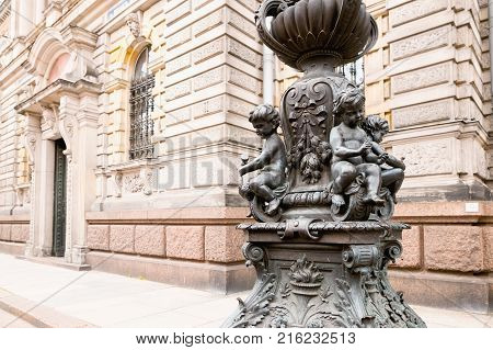 Petersburg, Russia - June 30, 2017: Sculpture Of The Lantern.