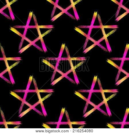 Pentagram Occult Symbol Seamless Pattern