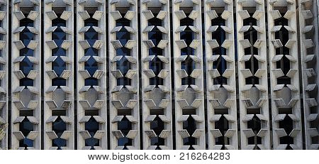 Architectural detail in Lyndon B. Johnson Space Center, Houston, Texas