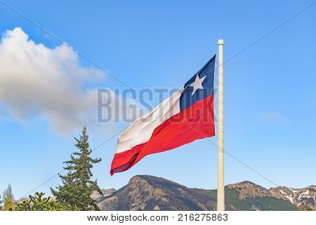 Chille Flag, Coyahique, Chile
