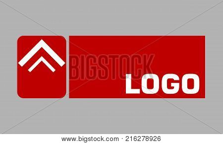 Abstract Logo Design real estate in red
