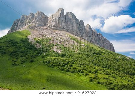 Kaukasische Berge. Mount Acheshbok