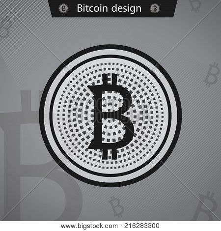 Bitcoin icon. Bit coin crypto mining logo. Business wallet icon, security currency exchange, vector item. Flat crypto virtual payment finance symbol. Gold money coin trading