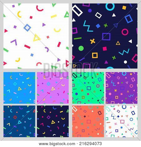 Set Of Geometric Seamless Patternt
