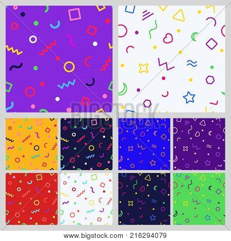 Set Of Geometric Seamless Patternt