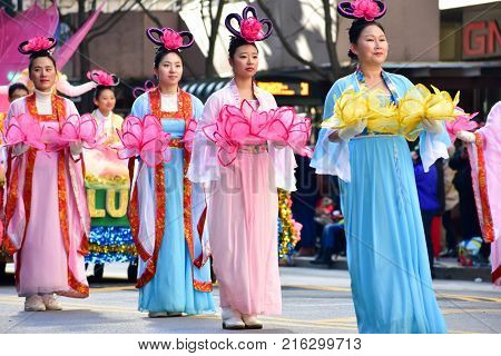 Chicago, Illinois, Usa: November 23,2017: Chicago Thanksgiving Parade Human Rhythm