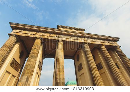 View Of Brandendurg Gate, An 18Th-century Neoclassical Monument In Berlin, Germany