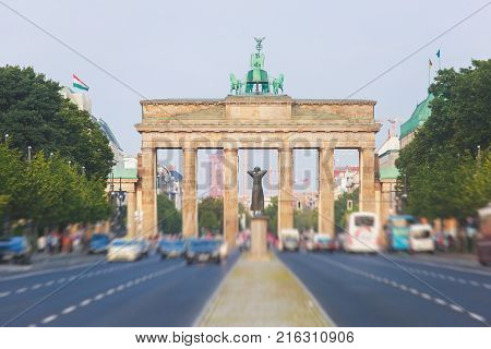 View Of Brandendurg Gate, An 18Th-century Neoclassical Monument In Berlin, Germany