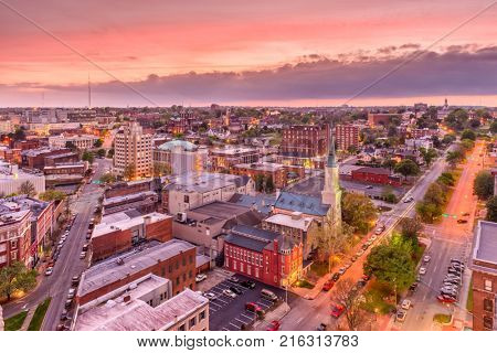 Macon, Georgia, USA downtown city skyline.