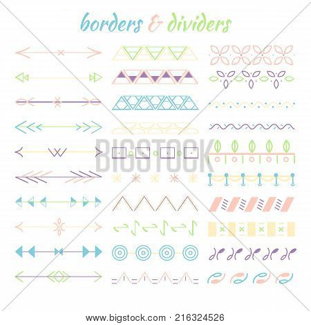Can be used as line borders dividers and separators.