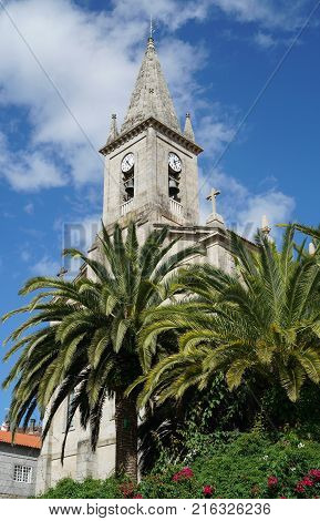 Church of Caldas de Reis on the Camino de Santiago trail, Galicia, Spain
