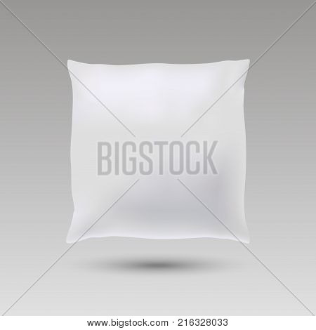 Blank of square pillow for your design. mock up pillow. Vector.
