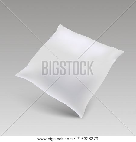 Blank of square pillow for your design. mock up pillow. Vector.