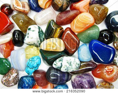 amethyst quartz avanturine sodalite garnet semigem crystals geological mineral set isolated