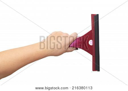 A Hand Washes A Window