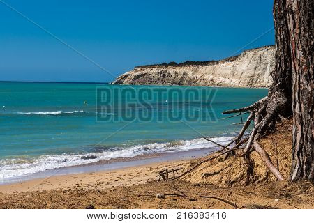 Beach of Eraclea Minoa in Sicily Italy