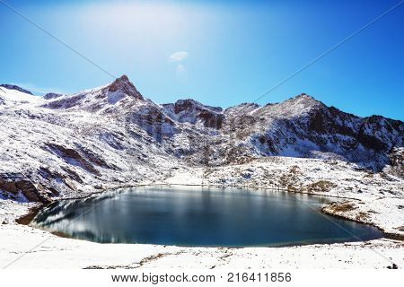 Autumn season in  Kackar Mountains in the Black Sea region of Turkey. Beautiful mountains landscape.
