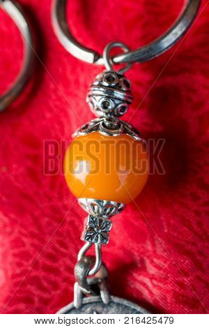 Beautifulcolorful Bead Used As A Part Of An Earring