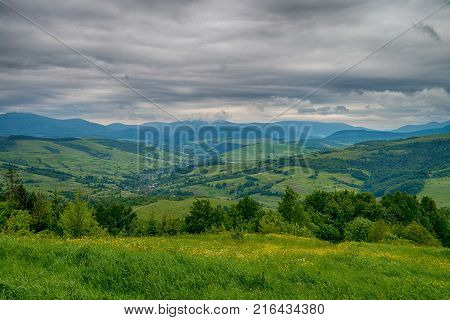 View of mountains in Transylvania Romania, europe
