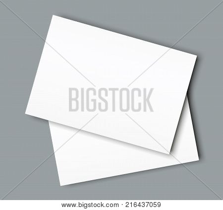 Blank catalogue landscape brochure mockup cover template.