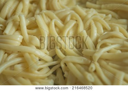 Spaghetti spicy with seafood . Fresh prepareted spagetti