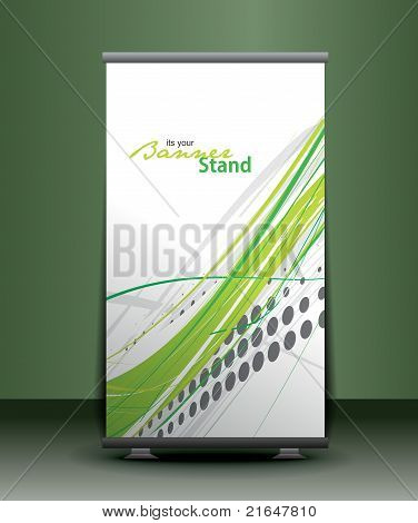 Sjabloon voor spandoek staan