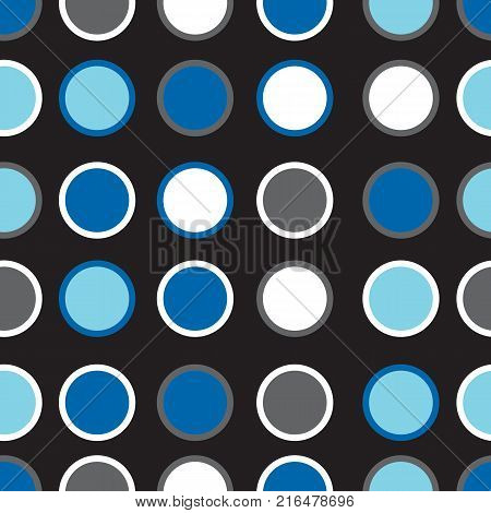 Vector hipster seamless geometry pattern circles, black and white abstract geometric background, subtle pillow print, retro texture, modern fashion design