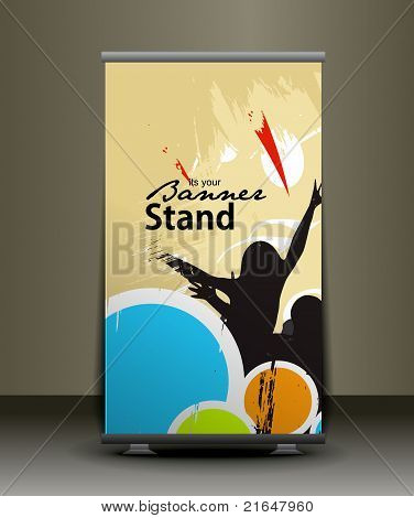 Sjabloon voor spandoek staan