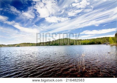Beautiful Lake In The National Park Repovesi, Finland, South Karelia.