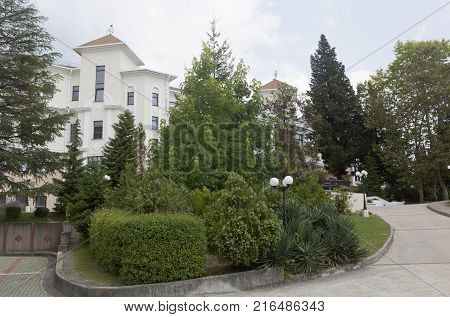 Dederkoy, Tuapse District, Krasnodar Region, Russia - July 14, 2013: Hotel Green Guy