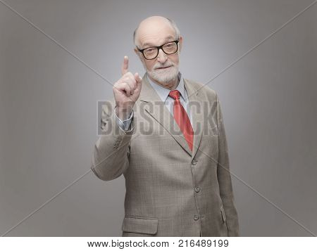 Senior Man With Dumbbell