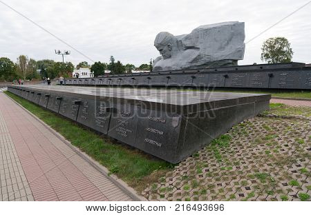 Brest, Belarus - September 25, 2016: necropolis and Courage Monument in Brest Fortress, Belarus