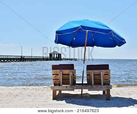 Colorful Umbrellas At Beach