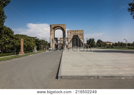 Main entrance to the monastery complex in Echmiadzin Armenia