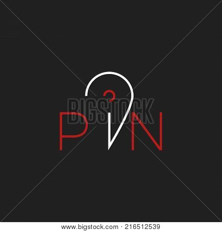 Pin icon. Line vector illustration. GPS sign. Location sign.