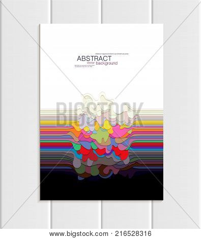 Stock vector brochure in abstract style. Design business templates with round, uneven colorful varicoloured shapes on white backgrounds for printed materials, element, web site, card, cover, wallpaper
