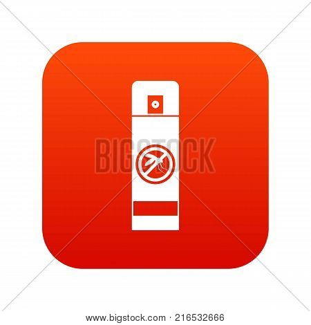Mosquito spray icon digital red for any design isolated on white vector illustration