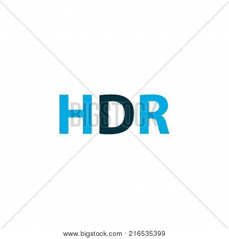 Hdr icon colored symbol. Premium quality isolated high dynamic range element in trendy style.