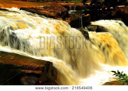 Kaeng sopha waterfall in Thung Salaeng Luang National Park Phitsanulok Thailand