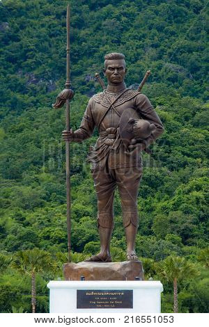 Ratchapak Park, Hua Hin, Prachuap Khiri Khan Province, Thailand. - OCTOBER 11, 2015 : Great Giant 7 King Statues Hua Hin Thailand.