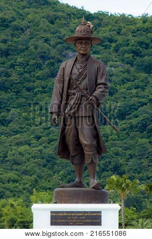 Ratchapak Park, Hua Hin, Prachuap Khiri Khan Province, Thailand. - OCTOBER 11, 2015 : Great Giant 7 King Statues Hua Hin Thailand.