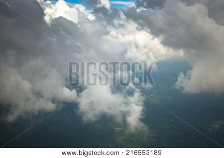 Aerial Shot of Clouds in Sky top view