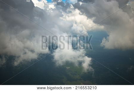 Aerial Shot of Clouds in Sky top view