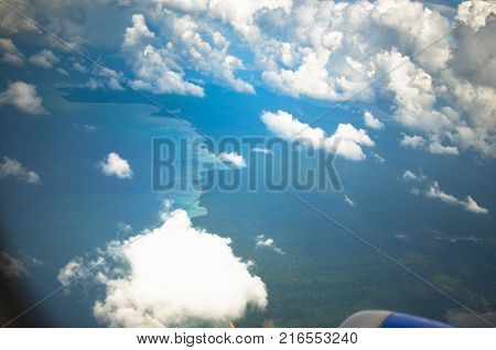 Aerial Shot of Clouds in Sky top view