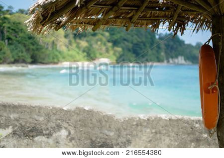 Parasol Umbrella at a Beach with white sand