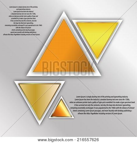 Abstract triangle banner trend vector EPS 10 gold