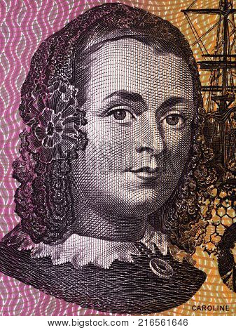 Caroline Chisholm portrait from Australian money - Dollars