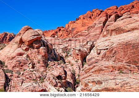 Vista de Red Rock Canyon en el desierto de Mojave.