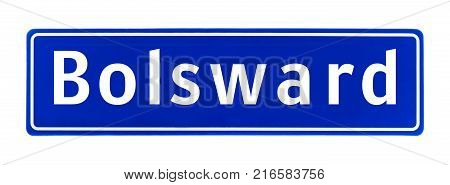 City Limit Sign Of Bolsward, The Netherlands